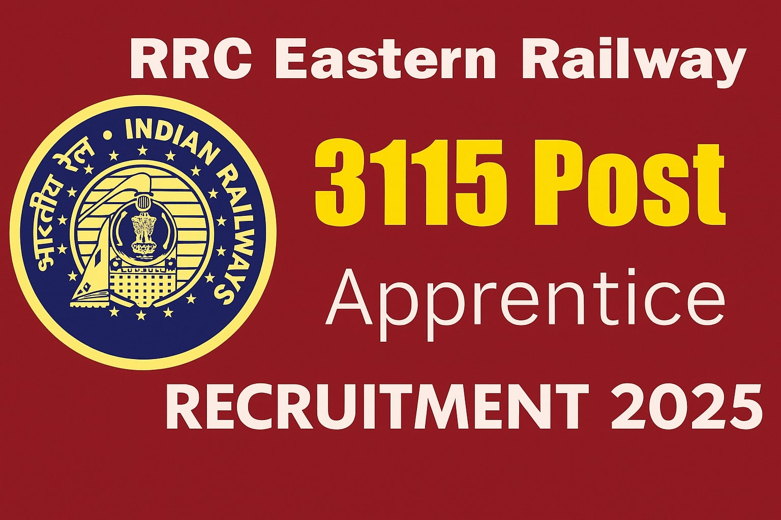 Rrc Eastern Railway Apprentice 2025 Apply Online Govtjobhere